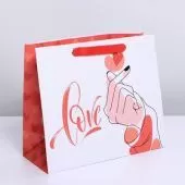 Пакет подарочный Люблю