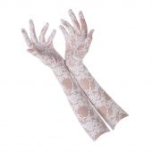 Белые перчатки из гипюра