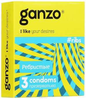 Презерватив "GANZO" RIBS  3