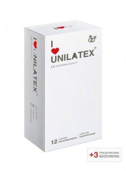 Unilatex Ultra Thin 12 шт+3 шт презервативы