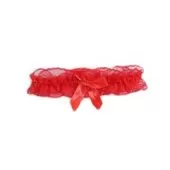 Подвязка красная кружевная-эротическое белье